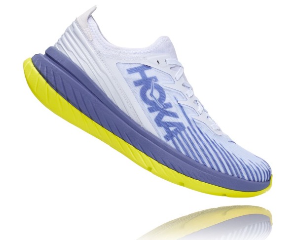 Hoka One One Carbon X-SPE Mens UK - White / Blue Road Running Shoes - OIESP9084